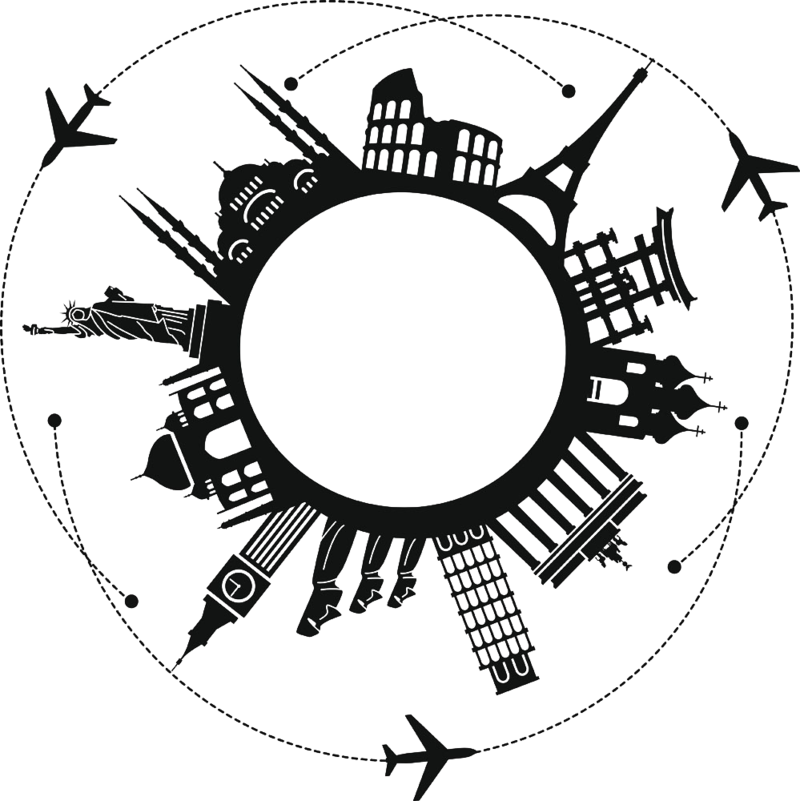 800x801 Download Free Png Travel Global Illustration Landmark Drawing Icon