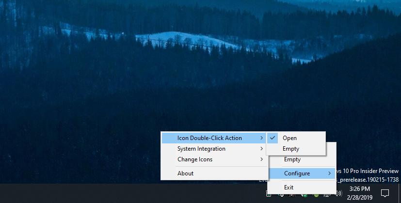827x419 Move Recycle Bin To The Windows System Tray