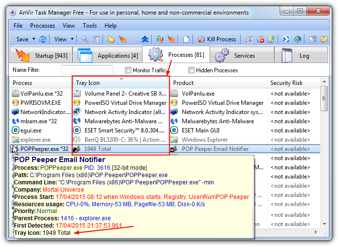 How To Get The Processes That Have Systray Icon 695x507 How To Get The Processes That Have Systray Icon