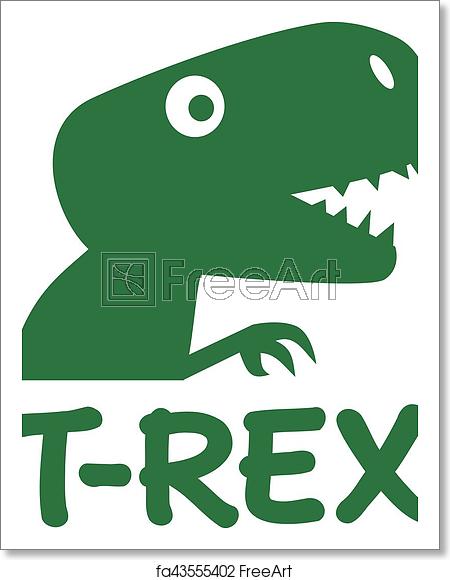 450x580 Free Art Print Of Icon Of T Rex With Word Freeart