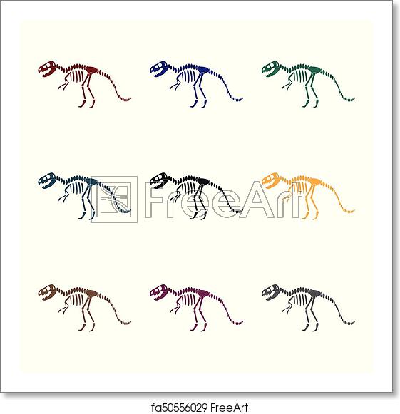561x581 Free Art Print Of Tyrannosaurus Rex Icon In Black Style Isolated