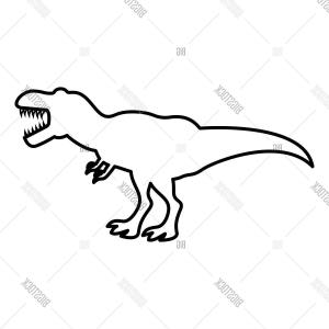 300x300 Stock Vector Dinosaur Tyrannosaurus T Rex Icon Black Color Vector