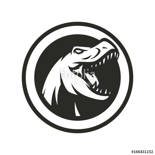 500x500 T Rex Vector Logo Icon Illustration Stock Image And Royalty Free