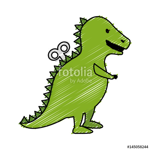 500x500 T Rex Dinosaur Toy Icon Vector Illustration Design Stock Image