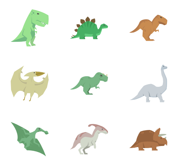 600x564 Dinosaur Icons