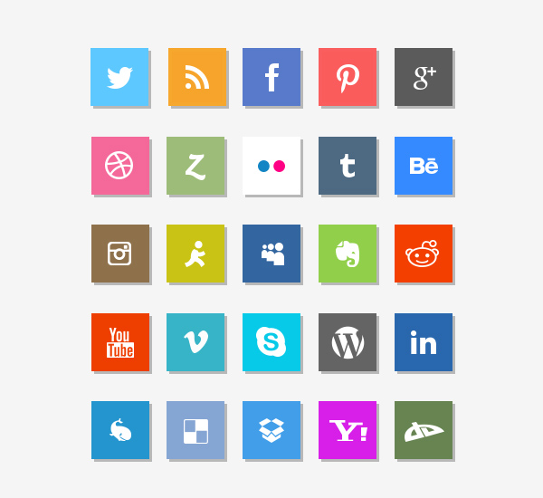 600x550 Free Social Media Icons Files, Vectors Graphics