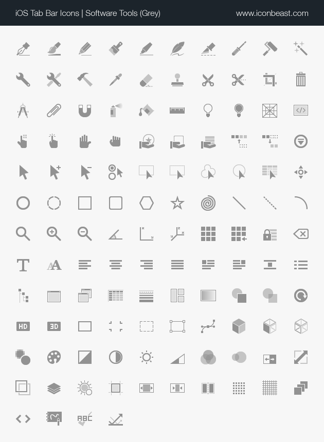 630x860 Software Tools Ios Tab Bar Icons