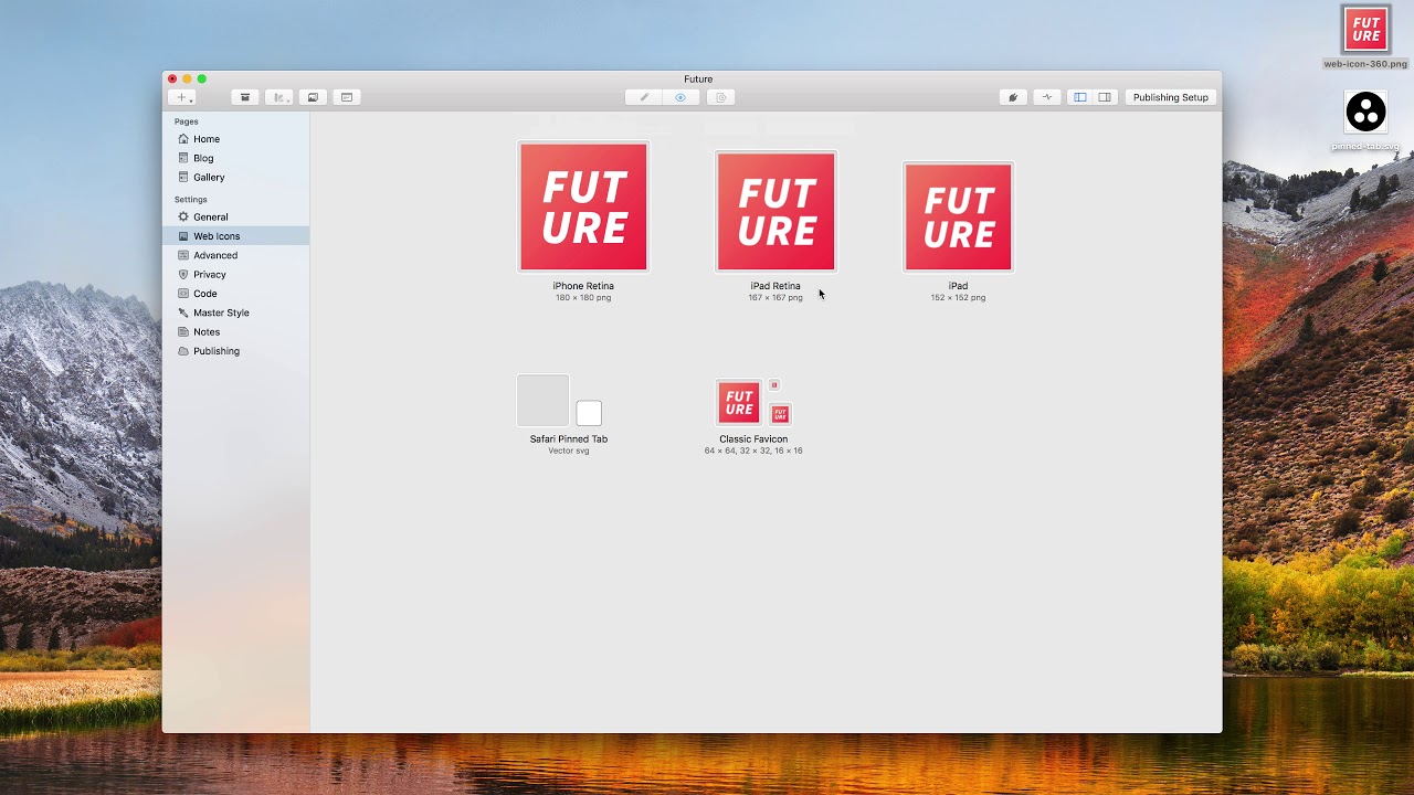 1280x720 Web Icons And Pinned Tabs Rapidweaver Tutorials Rapidweaver