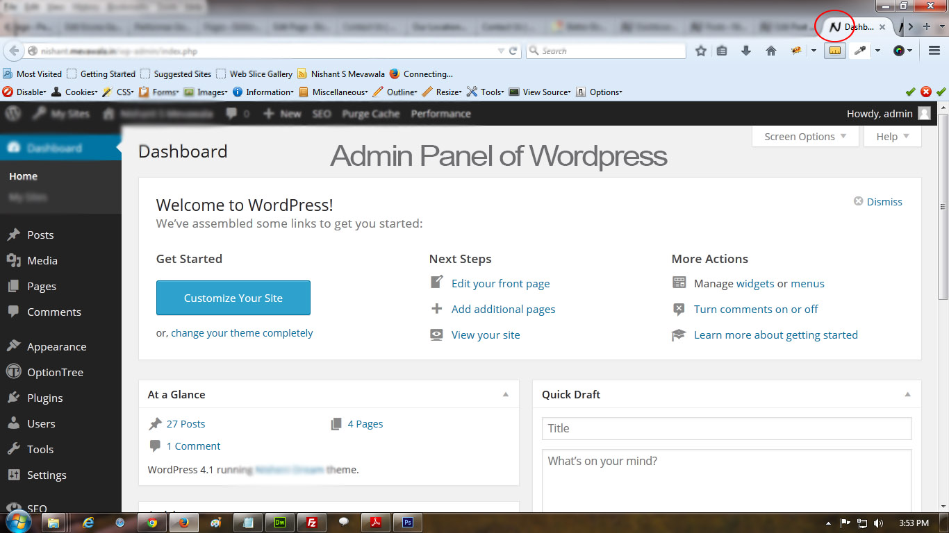 1366x768 Favicon Icon For Wordpress Admin Nishant S Mevawala