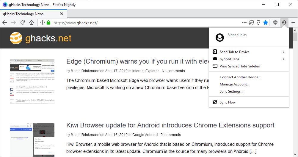 1002x531 Firefox Will Display A Profile Icon In The Main Toolbar
