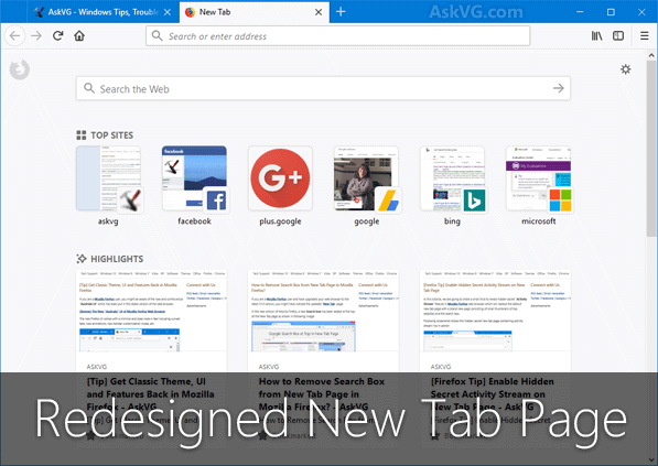 597x423 Firefox Tip Restore Classic New Tab