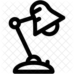 256x256 Table Lamp Icon Of Line Style