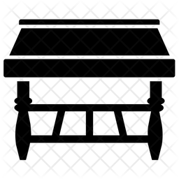 256x256 Dining Table Icon Of Glyph Style