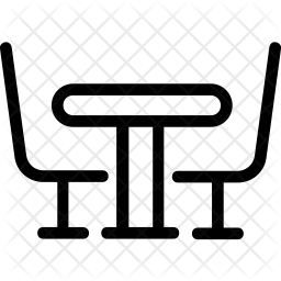 256x256 Dining Table Icon Of Line Style