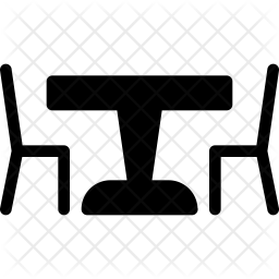 256x256 Restaurant Table Icon Of Glyph Style