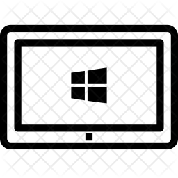 256x256 Windows Tablet Icon Of Line Style