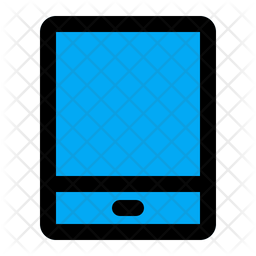 256x256 Tablet Icon Of Colored Outline Style