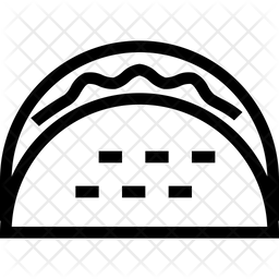 256x256 Taco Icon Of Line Style