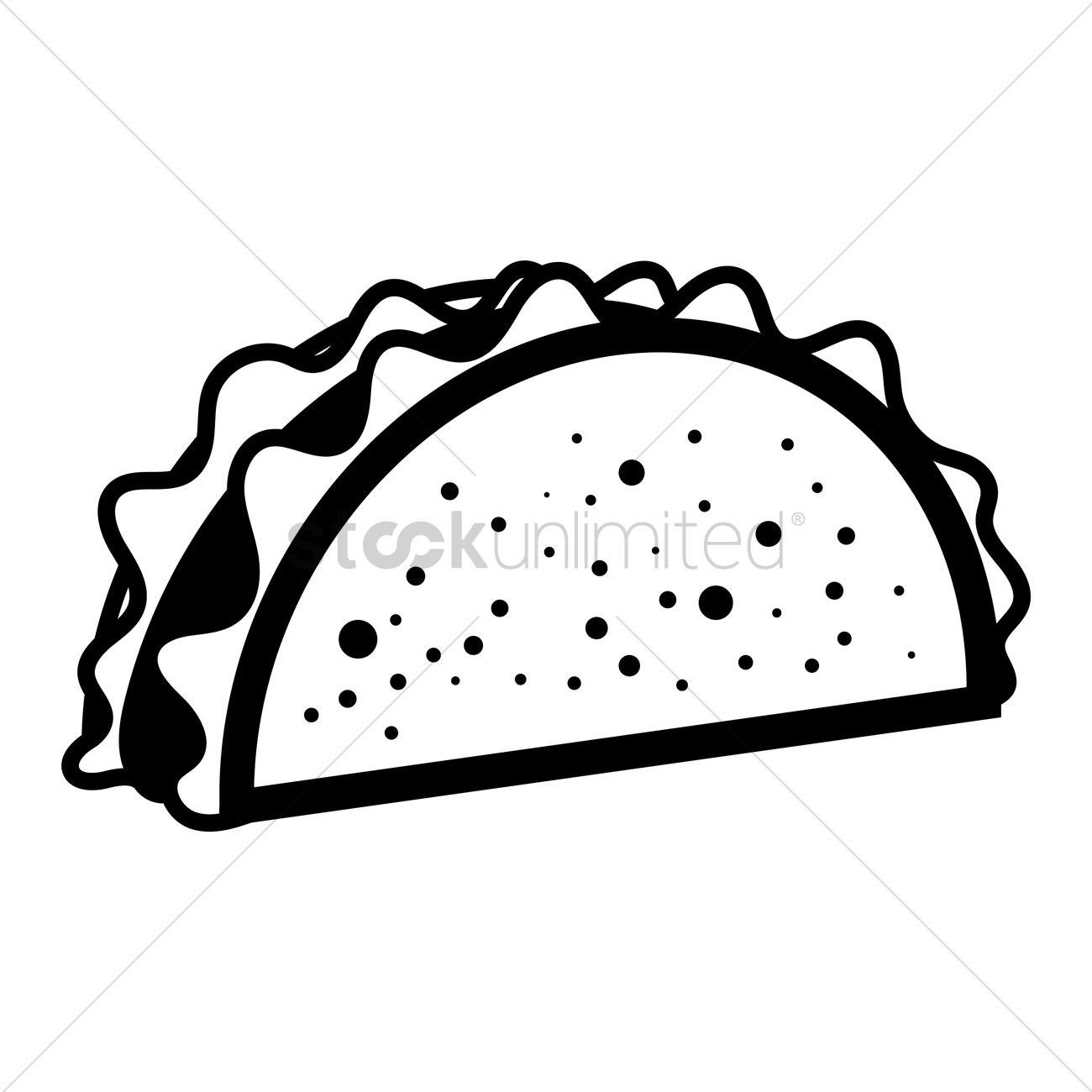 1300x1300 Taco Icon Vector Image
