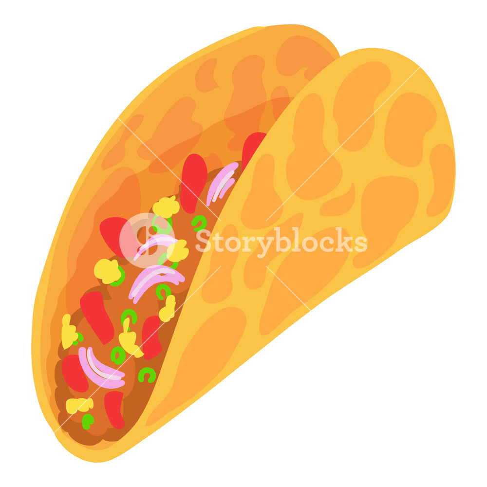 1000x1000 Taco Icon Cartoon Illustration Of Taco Vector Icon For Web