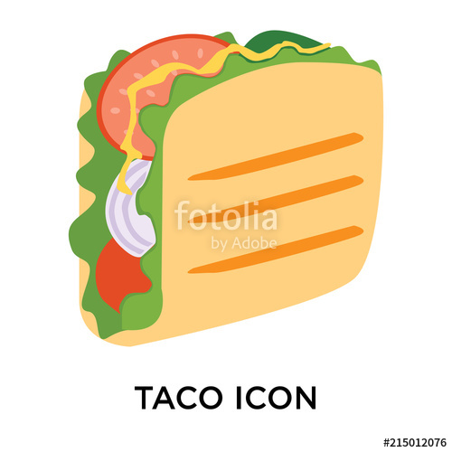 500x500 Taco Icons Isolated On White Background Modern And Editable Taco