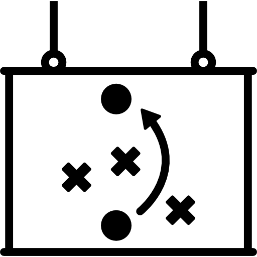 512x512 Soccer Tactical Sketch Of Players Movements On Whiteboard Icons