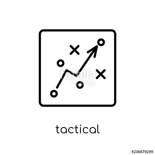 500x500 Tactical Icon Trendy Modern Flat Linear Vector Tactical Icon