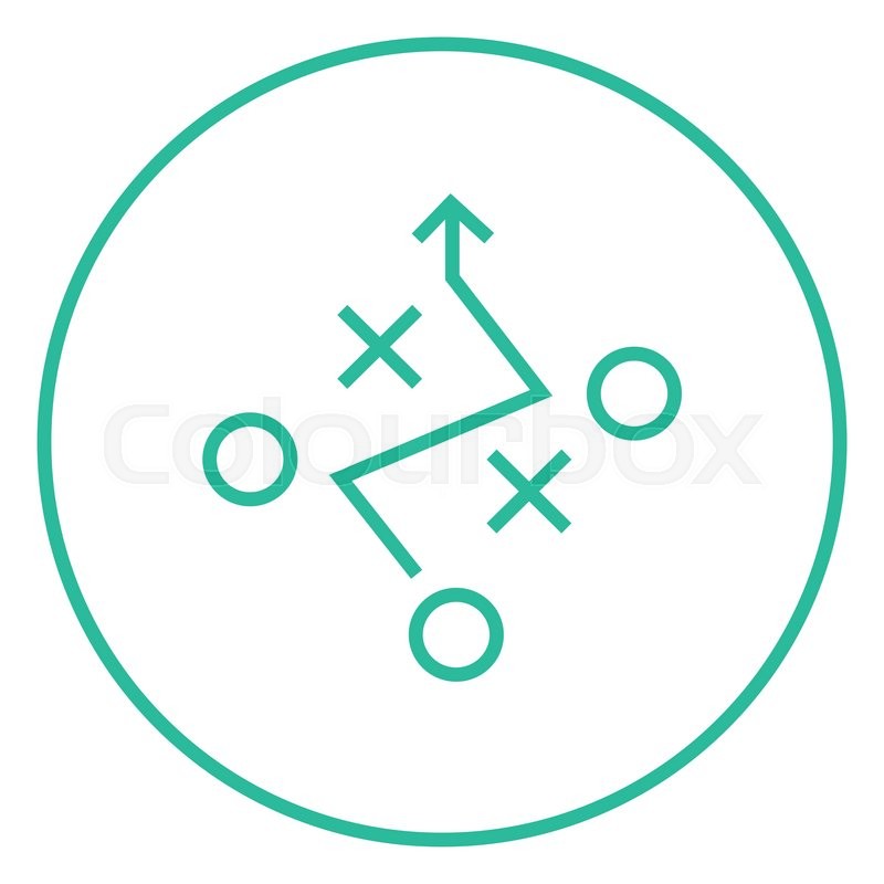 800x800 Tactical Plan Thick Line Icon With Stock Vector Colourbox