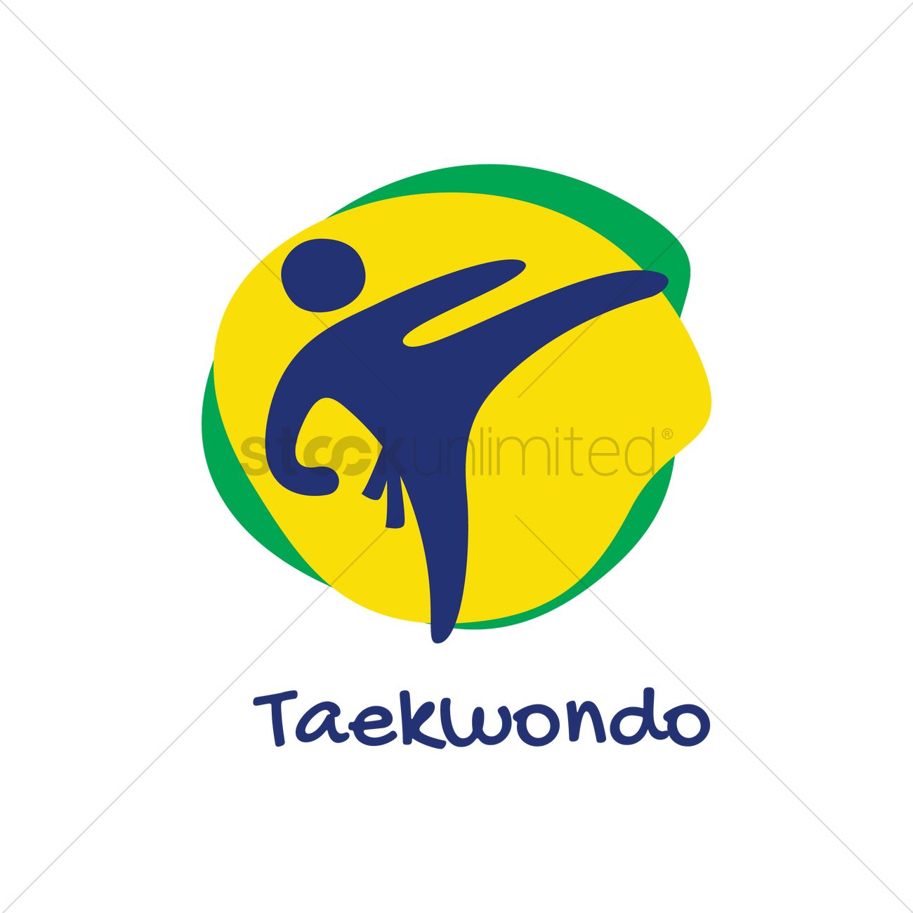 1300x1300 Taekwondo Icon Vector Image