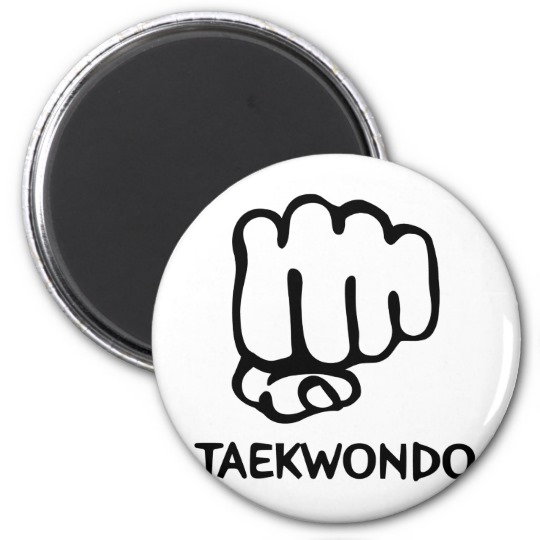 540x540 Black Taekwondo Icon Magnet