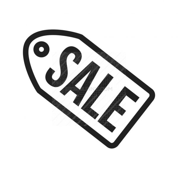 600x600 Sale Tag Line Icon