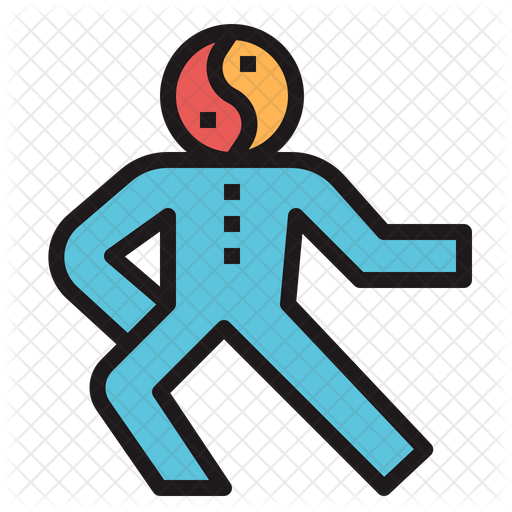512x512 Tai Chi Icon Of Colored Outline Style