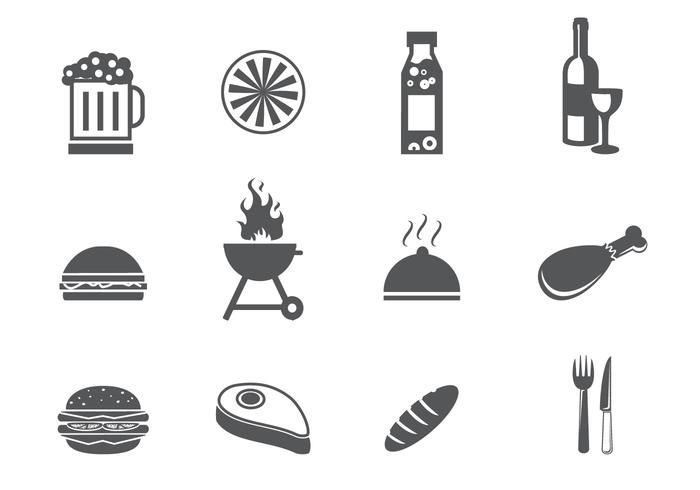 700x490 Bbq And Tailgating Icon Set