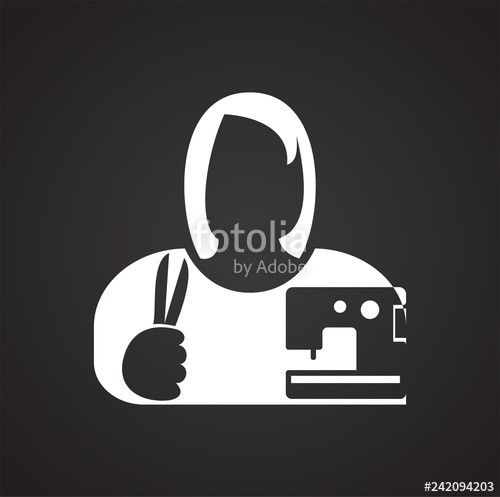 Tailor Icon On Black Background For Graphic And Web Design, Modern 500x497 Tailor Icon On Black Background For Graphic And Web Design, Modern