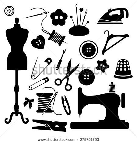450x470 Sewing Icon Set Vector Tools, Designer, Fashion, Vector, Tailoring