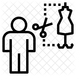 Tailor Dressmaker Icon Of Line Style 256x256 Tailor Dressmaker Icon Of Line Style