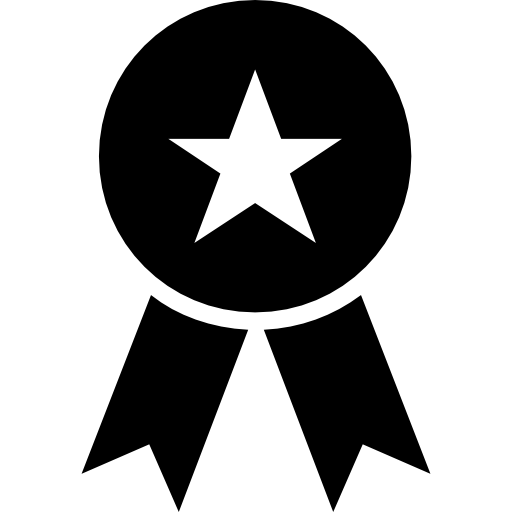 512x512 Award Sportive Recognition Symbol Of A Badge With A Star