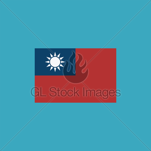 Taiwan Flag Icon In Flat Design Gl Stock Images 500x500 Taiwan Flag Icon In Flat Design Gl Stock Images
