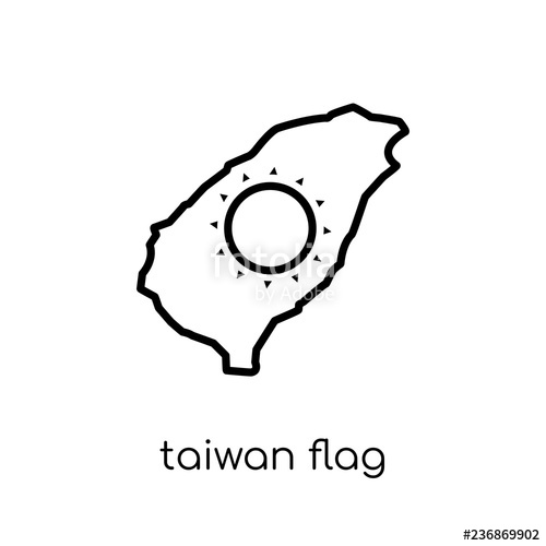 Taiwan Flag Icon Trendy Modern Flat Linear Vector Taiwan Flag 500x500 Taiwan Flag Icon Trendy Modern Flat Linear Vector Taiwan Flag