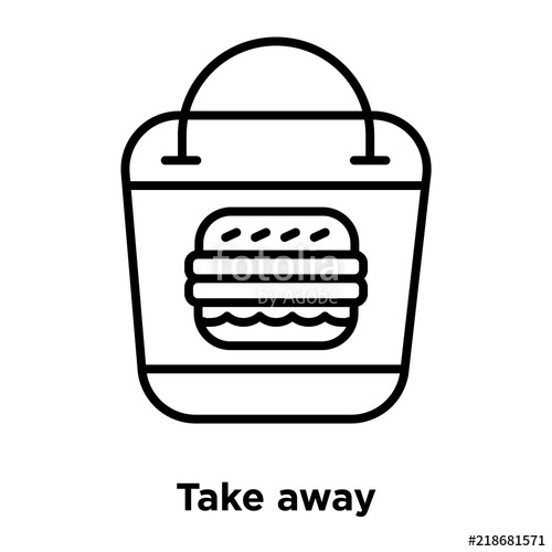 500x500 Take Away Icon Vector Isolated On White Background, Take Away Sign