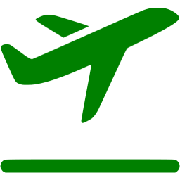 Green Airplane Takeoff Icon 256x256 Green Airplane Takeoff Icon