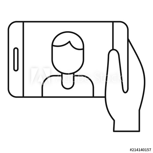 Man Take Selfie Phone Icon Outline Man Take Selfie Phone Vector 500x500 Man Take Selfie Phone Icon Outline Man Take Selfie Phone Vector