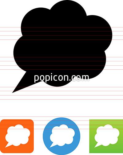 400x503 Cloud Chat Bubble Icon
