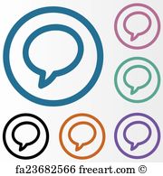180x195 Free Talk Bubble Icon Art Prints And Wall Artwork Freeart