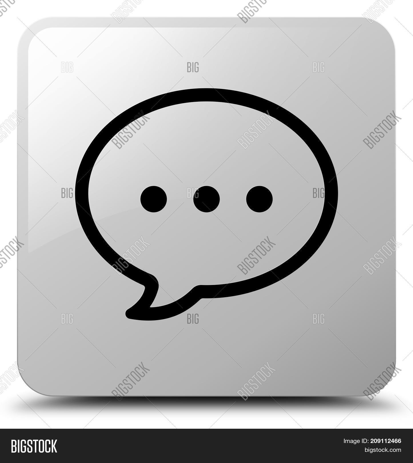 1445x1620 Talk Bubble Icon White Square Button Image