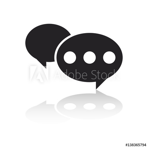500x500 Chat Speech Bubble Icon Talk Bubble Vector Conversation Vector
