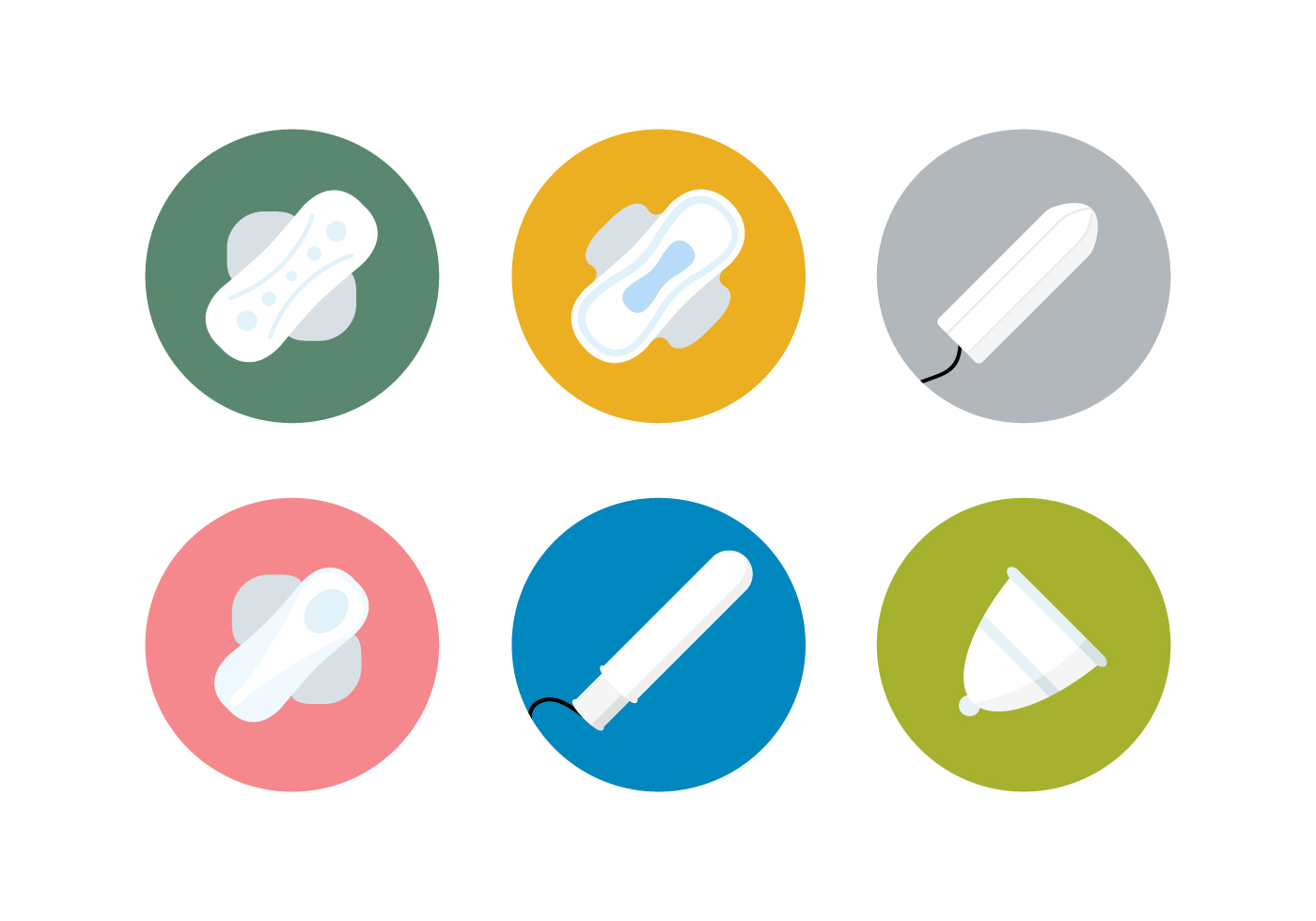 1400x980 Vector Collection Of Tampons