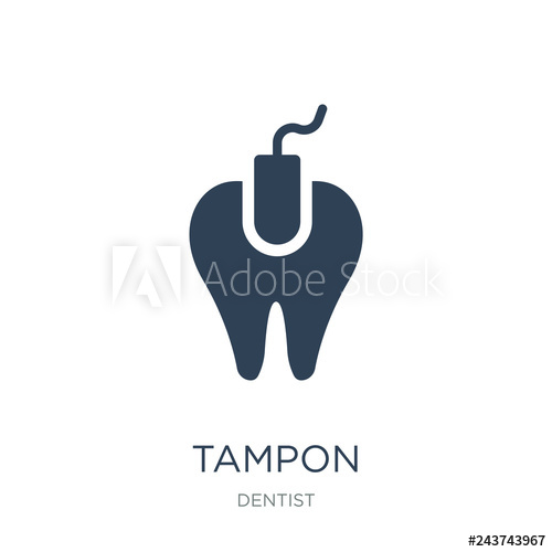 500x500 Tampon Icon Vector On White Background, Tampon Trendy Filled
