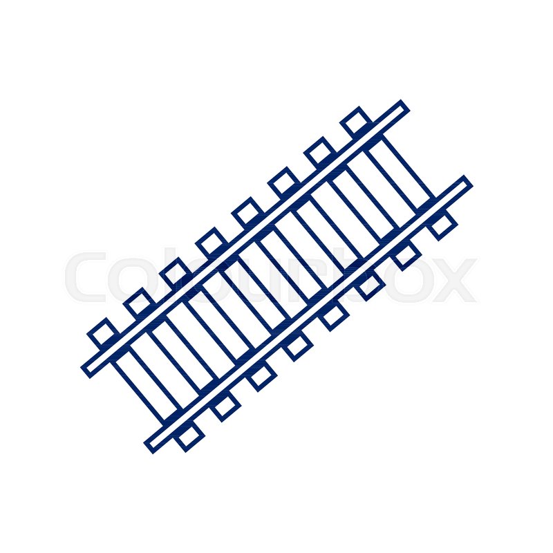 800x800 Railway Sign Tangent Track Vector Stock Vector Colourbox