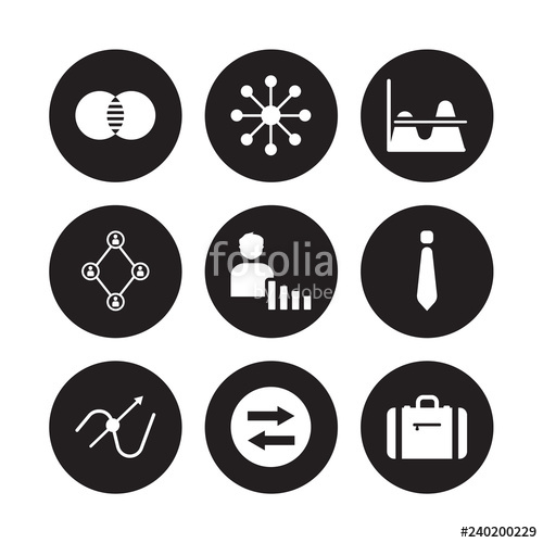 500x500 Vector Icon Set Venn Diagram, Variety, Tangent, Tie, User